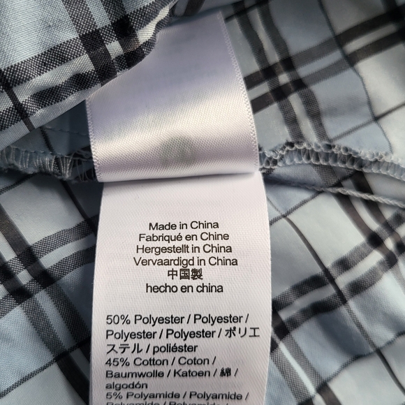 J. Crew Blue and White Smocked Tank Top.Size L - Picture 5 of 11